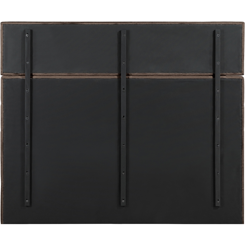 Meridian Furniture Adam Brown Chenille Fabric King Bed