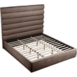 Meridian Furniture Adam Brown Chenille Fabric King Bed