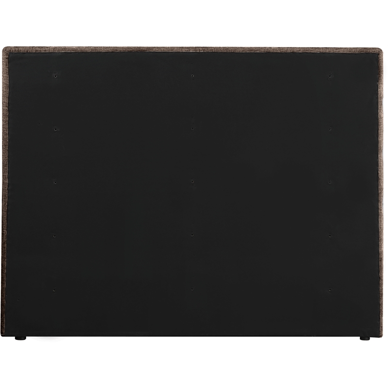 Meridian Furniture Adam Brown Chenille Fabric Queen Bed