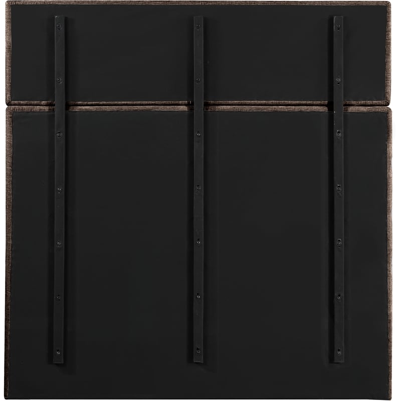 Meridian Furniture Adam Brown Chenille Fabric Queen Bed