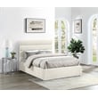 Meridian Furniture Adam Cream Chenille Fabric Full Bed