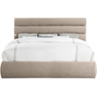 Meridian Furniture Adam Beige Linen Textured Fabric King Bed