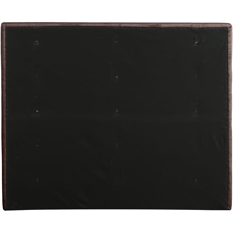 Meridian Furniture Adam Brown Linen Textured Fabric Full Bed