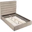 Meridian Furniture Adam Beige Chenille Fabric Queen Bed