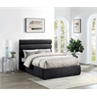 Meridian Furniture Adam Black Chenille Fabric Full Bed