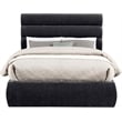 Meridian Furniture Adam Black Chenille Fabric Full Bed