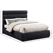 Meridian Furniture Adam Black Chenille Fabric Full Bed