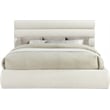 Meridian Furniture Adam Cream Chenille Fabric King Bed