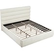Meridian Furniture Adam Cream Chenille Fabric King Bed