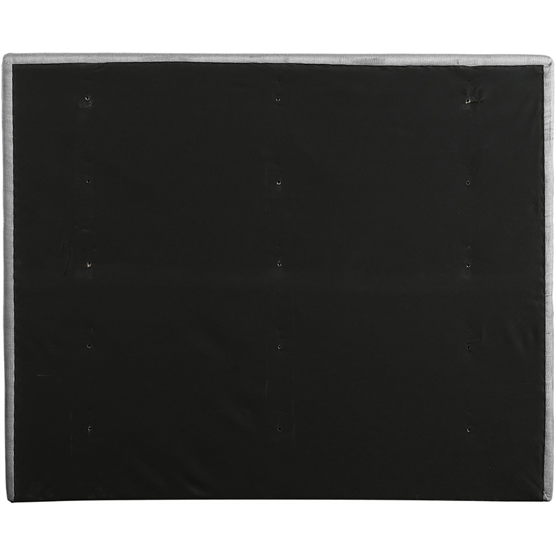 Meridian Furniture Adam Grey Linen Textured Fabric Full Bed