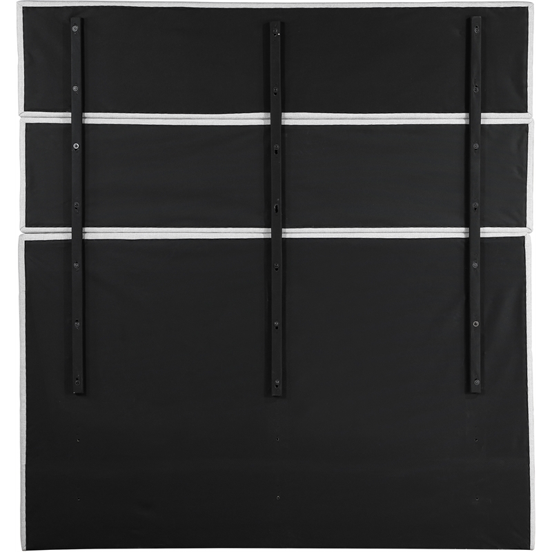 Meridian Furniture Adam Grey Linen Textured Fabric King Bed