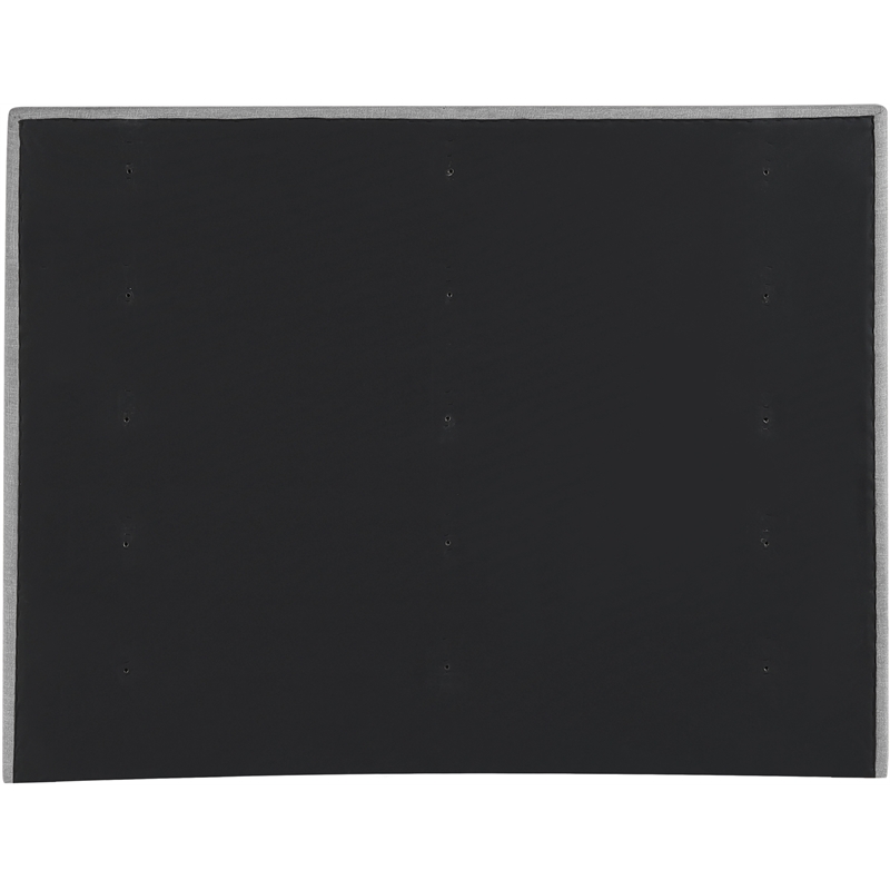 Meridian Furniture Adam Grey Linen Textured Fabric Queen Bed