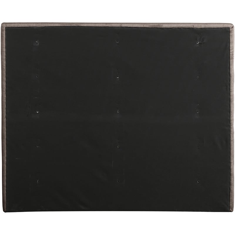 Meridian Furniture Adam Taupe Linen Textured Fabric Full Bed