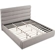 Meridian Furniture Adam Taupe Linen Textured Fabric King Bed