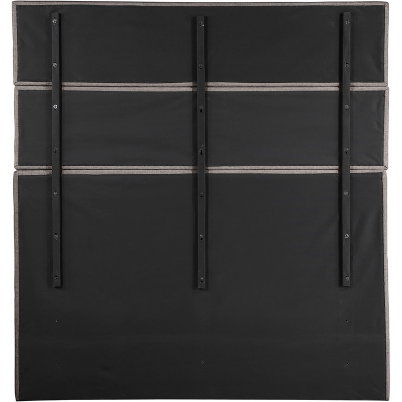 Meridian Furniture Adam Taupe Linen Textured Fabric King Bed