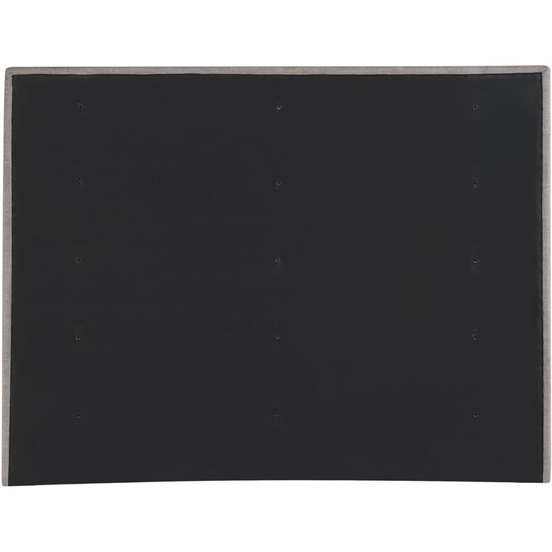 Meridian Furniture Adam Taupe Linen Textured Fabric Queen Bed