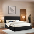 Meridian Furniture Adam Black Boucle Fabric King Bed