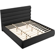 Meridian Furniture Adam Black Boucle Fabric King Bed