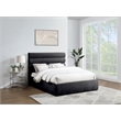 Meridian Furniture Adam Black Chenille Fabric Queen Bed