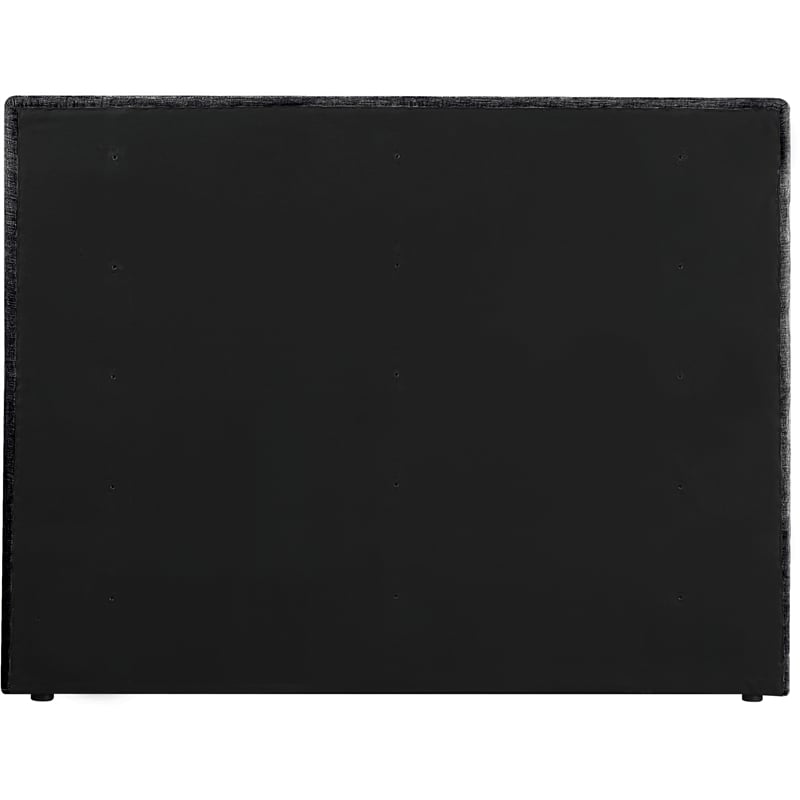 Meridian Furniture Adam Black Chenille Fabric Queen Bed