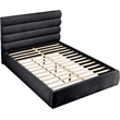 Meridian Furniture Adam Black Chenille Fabric Queen Bed