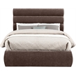 Meridian Furniture Adam Brown Chenille Fabric Full Bed