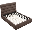 Meridian Furniture Adam Brown Chenille Fabric Full Bed