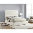 Meridian Furniture Adam Cream Chenille Fabric King Bed