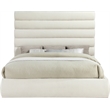 Meridian Furniture Adam Cream Chenille Fabric King Bed