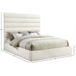 Meridian Furniture Adam Cream Chenille Fabric King Bed