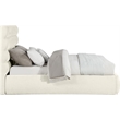 Meridian Furniture Adam Cream Chenille Fabric Queen Bed