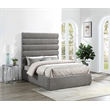 Meridian Furniture Adam Grey Chenille Fabric Full Bed