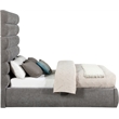 Meridian Furniture Adam Grey Chenille Fabric Full Bed