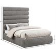 Meridian Furniture Adam Grey Chenille Fabric Full Bed