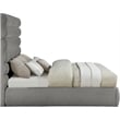 Meridian Furniture Adam Grey Chenille Fabric King Bed