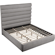 Meridian Furniture Adam Grey Chenille Fabric King Bed