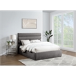 Meridian Furniture Adam Grey Chenille Fabric Queen Bed