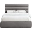Meridian Furniture Adam Grey Chenille Fabric Queen Bed