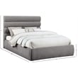 Meridian Furniture Adam Grey Chenille Fabric Queen Bed