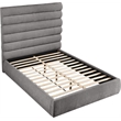 Meridian Furniture Adam Grey Chenille Fabric Queen Bed
