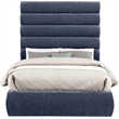 Meridian Furniture Adam Navy Chenille Fabric Full Bed