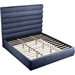 Meridian Furniture Adam Navy Chenille Fabric King Bed