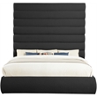 Meridian Furniture Adam Black Boucle Fabric King Bed