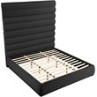 Meridian Furniture Adam Black Boucle Fabric King Bed