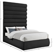 Meridian Furniture Adam Black Boucle Fabric King Bed