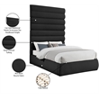 Meridian Furniture Adam Black Boucle Fabric King Bed