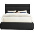 Meridian Furniture Adam Black Boucle Fabric Queen Bed