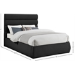 Meridian Furniture Adam Black Boucle Fabric Queen Bed