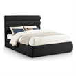 Meridian Furniture Adam Black Boucle Fabric Queen Bed