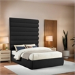 Meridian Furniture Adam Black Boucle Fabric Queen Bed